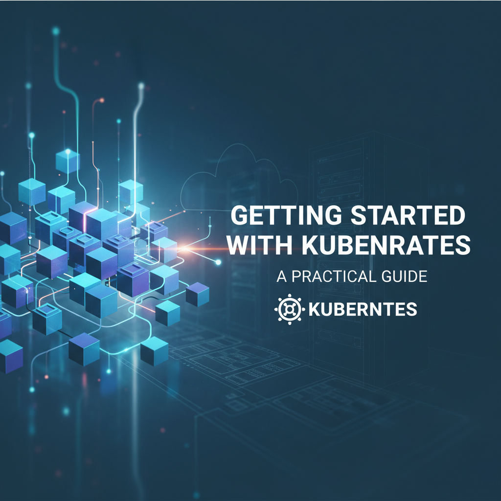 Professional blog header image for article titled: Getting Started with Kubernetes: A Practical Guide. High quality, relevant imagery, clean composition.