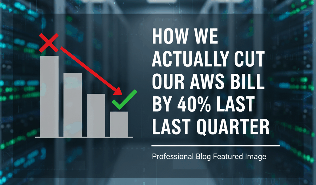 How We Actually Cut Our AWS Bill by 40% Last Quarter