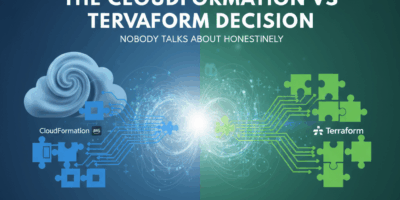 Professional blog header image for article titled: The CloudFormation vs Terraform Decision Nobody T