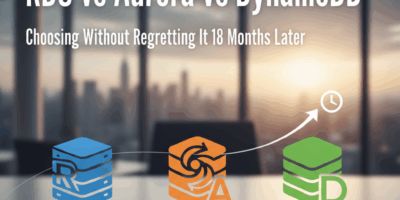 Professional blog header image for article titled: RDS vs Aurora vs DynamoDB: Choosing Without Regre