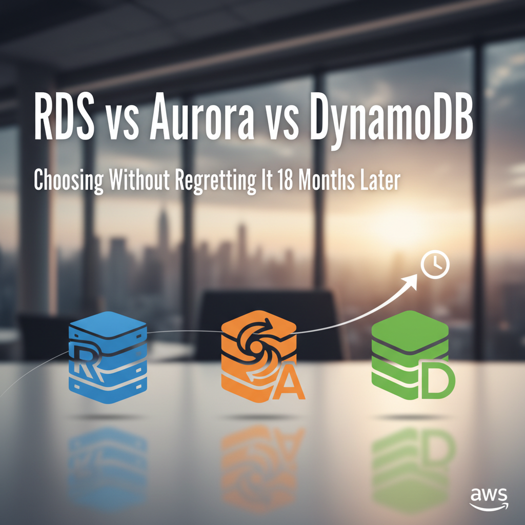 AWS database comparison RDS Aurora DynamoDB decision chart
