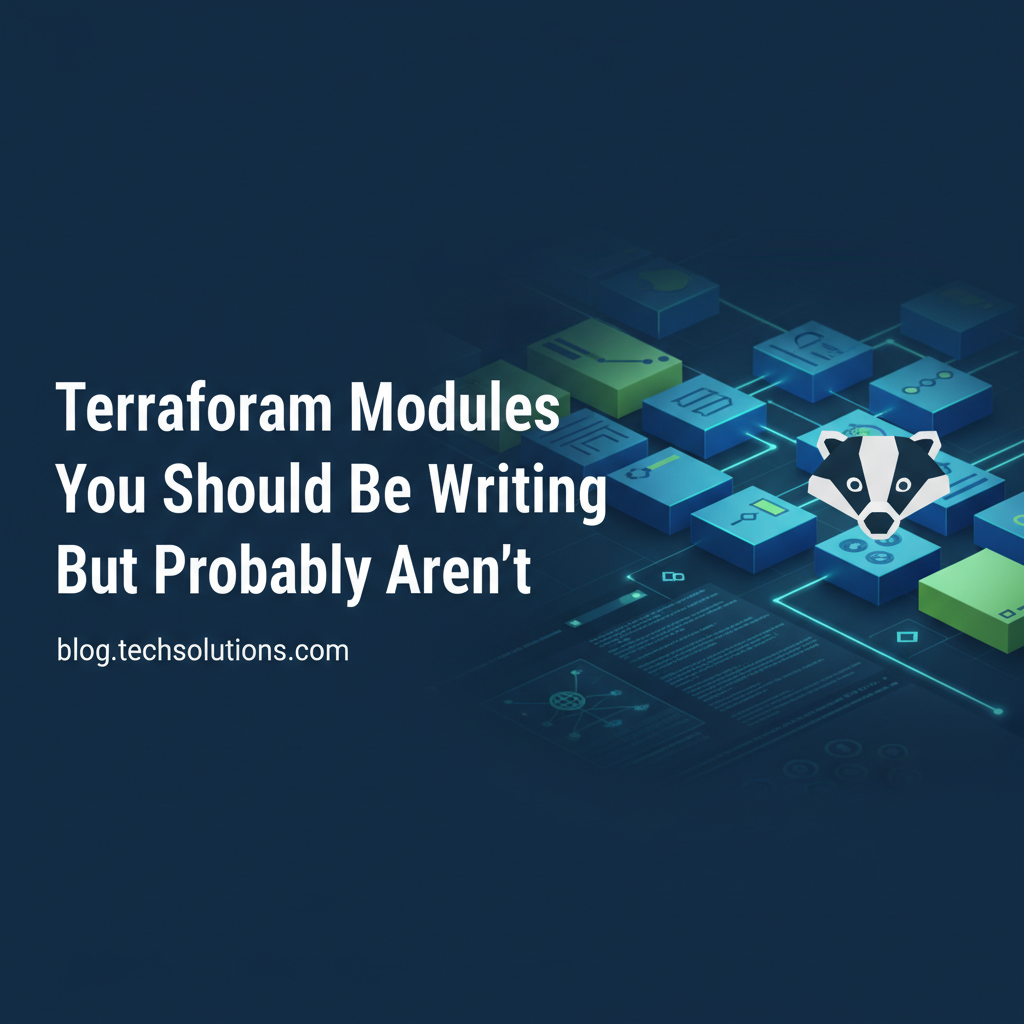 Terraform module structure diagram showing organized infrastructure code